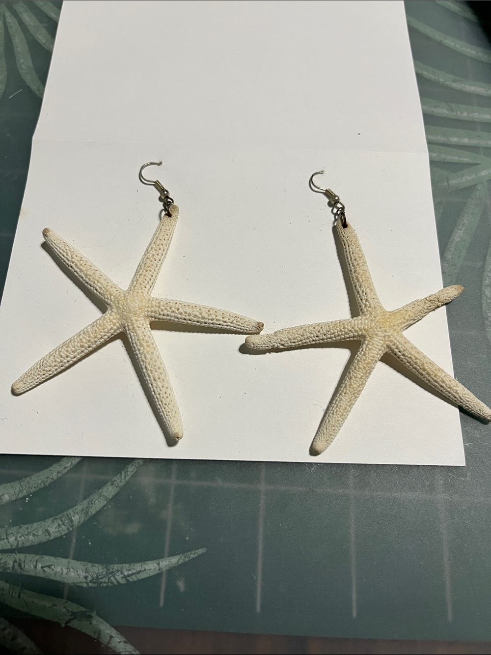 Natural White Starfish Drop Earrings - Beach-Inspired Women’s Accessories